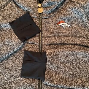 Denver Broncos NFL Women's Full Zip Fitted Hoodie